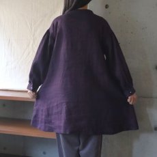 画像3: 【08Mab】リネン多ボタン比翼チュニック (3)