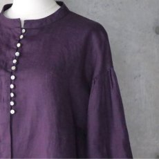 画像10: 【08Mab】リネン多ボタン比翼チュニック (10)