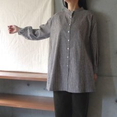 画像2: 【Sorte cuff】リネンコットンストライプチュニック (2)