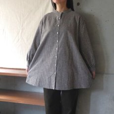 画像1: 【Sorte cuff】リネンコットンストライプチュニック (1)