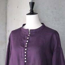 画像9: 【08Mab】リネン多ボタン比翼チュニック (9)