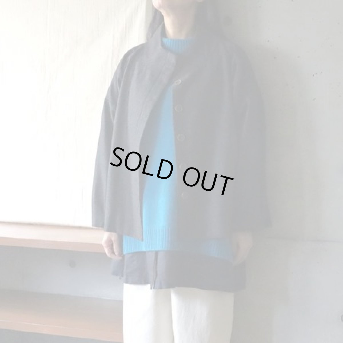 画像6: 【08Mab】ウールツイードハイネックショートジャケット (6)