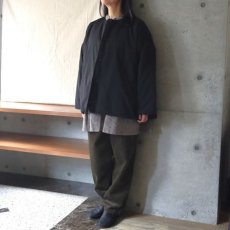 画像4: 【ista-ire】ピーチ起毛中綿ノーカラーレギュラーコート (4)