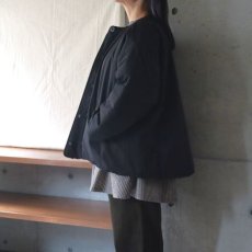 画像2: 【ista-ire】ピーチ起毛中綿ノーカラーレギュラーコート (2)