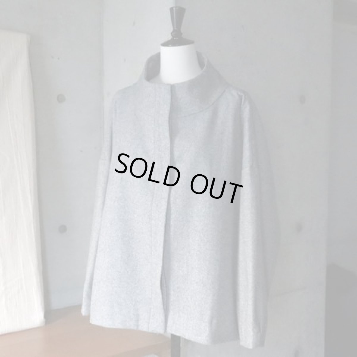 画像3: 【08Mab】ウールツイードハイネックショートジャケット (3)