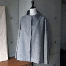 画像8: 【08Mab】ウールツイードハイネックショートジャケット (8)