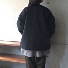 画像3: 【ista-ire】ピーチ起毛中綿ノーカラーレギュラーコート (3)