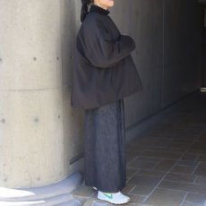 画像6: 【ista-ire】ピーチ起毛中綿ノーカラーレギュラーコート (6)