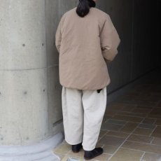 画像10: 【ista-ire】ピーチ起毛中綿ノーカラーレギュラーコート (10)