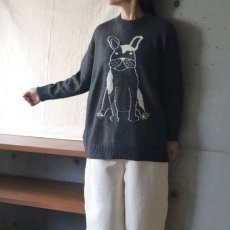 画像2: 【NARU FACTORY】エアーヤーンコットン フレンチブルゆったりニット (2)