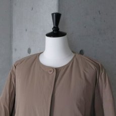 画像19: 【ista-ire】ピーチ起毛中綿ノーカラーレギュラーコート (19)