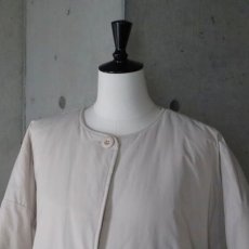 画像22: 【ista-ire】ピーチ起毛中綿ノーカラーレギュラーコート (22)