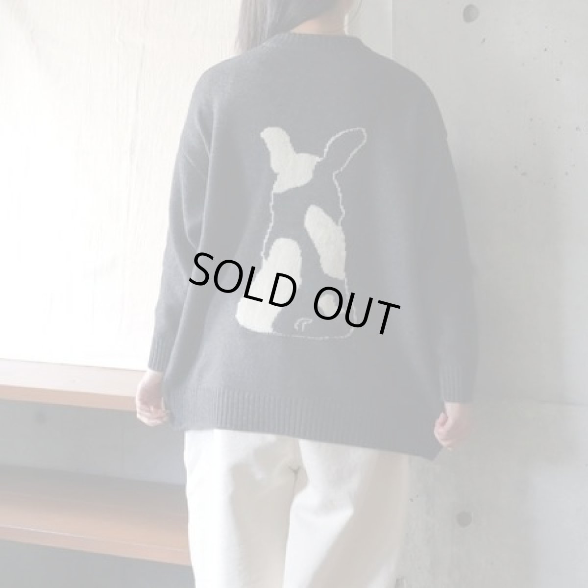 画像3: 【NARU FACTORY】エアーヤーンコットン フレンチブルゆったりニット (3)