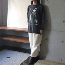 画像4: 【NARU FACTORY】エアーヤーンコットン フレンチブルゆったりニット (4)