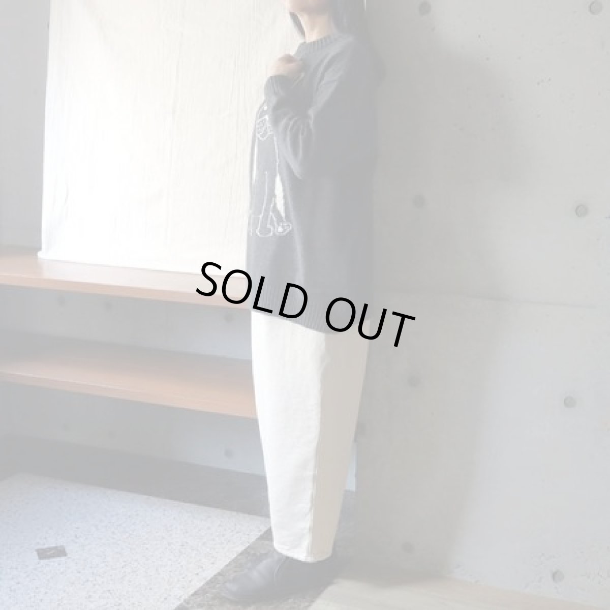 画像5: 【NARU FACTORY】エアーヤーンコットン フレンチブルゆったりニット (5)