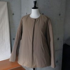 画像20: 【ista-ire】ピーチ起毛中綿ノーカラーレギュラーコート (20)