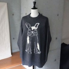 画像9: 【NARU FACTORY】エアーヤーンコットン フレンチブルゆったりニット (9)