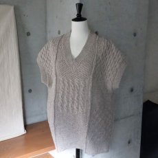 画像7: 【NARU FACTORY】NATURAL COLORED WOOL 柄編みニットベスト (7)