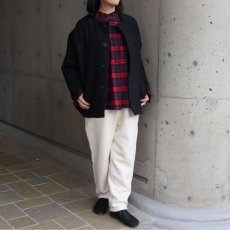 画像7: 【ista-ire】起毛チェックフリルカラーブラウス (7)