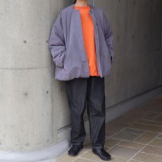 画像11: 【ista-ire】ピーチ起毛中綿ノーカラーレギュラーコート (11)