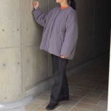 画像14: 【ista-ire】ピーチ起毛中綿ノーカラーレギュラーコート (14)