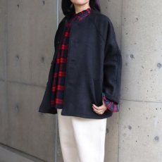 画像1: 【NARU FACTORY】ダブルフェイスメルトンラグランコート (1)
