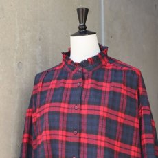 画像9: 【ista-ire】起毛チェックフリルカラーブラウス (9)