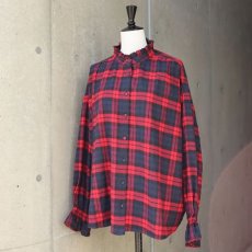 画像8: 【ista-ire】起毛チェックフリルカラーブラウス (8)