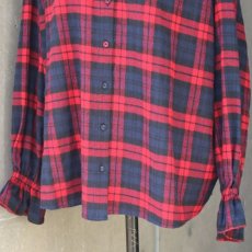 画像10: 【ista-ire】起毛チェックフリルカラーブラウス (10)