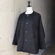 画像6: 【NARU FACTORY】ダブルフェイスメルトンラグランコート (6)