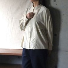 画像1: 【ista-ire】細畝コーデュロイ脇ギャザーブラウス (1)