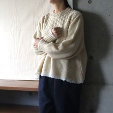 画像3: 【NARU FACTORY】ミラノラム アンティークバスケット柄バイカラーニット (3)