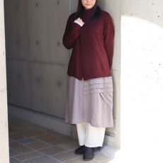 画像4: 30%OFF SALE【08Mab】キャメル重ね風ニットプルオーバー (4)