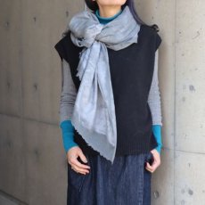 画像1: 【Crescendo Yonezawa】ウール×真綿ニードルパンチストール (1)