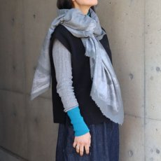 画像2: 【Crescendo Yonezawa】ウール×真綿ニードルパンチストール (2)