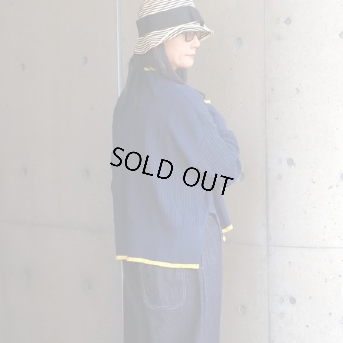 画像8: 【NARU FACTORY】Hidamari cttn ワイドリブバイカラーコモドニット (8)