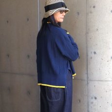 画像8: 【NARU FACTORY】Hidamari cttn ワイドリブバイカラーコモドニット (8)