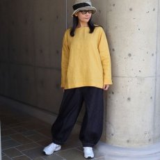 画像6: 【08Mab】14番手リネン前後着ノーカラーブラウス (6)