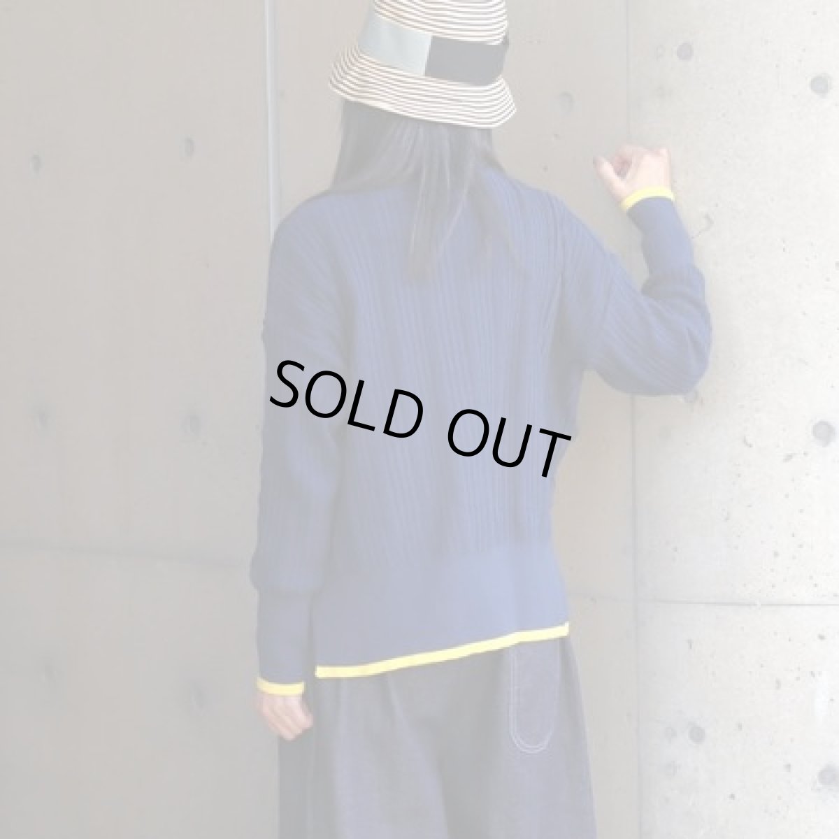 画像9: 【NARU FACTORY】Hidamari cttn ワイドリブバイカラーコモドニット (9)