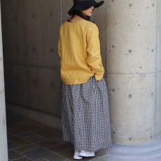 画像11: 【08Mab】14番手リネン前後着ノーカラーブラウス (11)