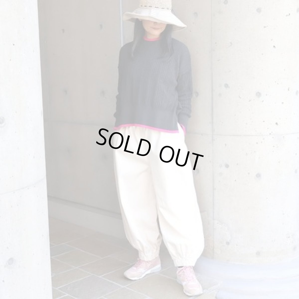 画像4: 【NARU FACTORY】Hidamari cttn ワイドリブバイカラーコモドニット (4)