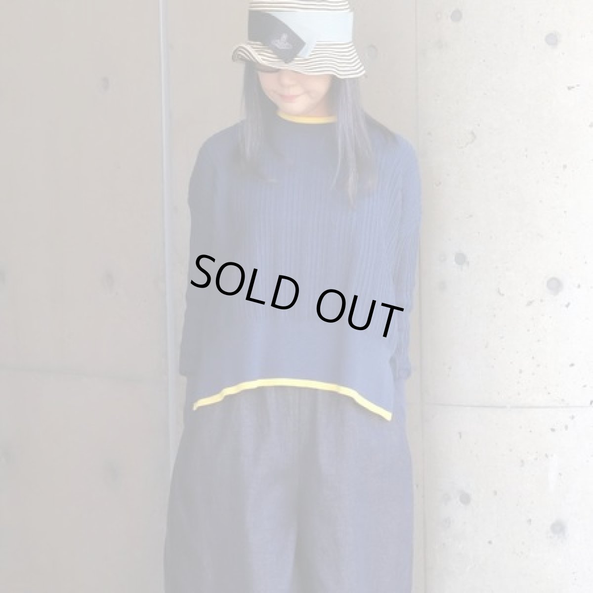 画像7: 【NARU FACTORY】Hidamari cttn ワイドリブバイカラーコモドニット (7)