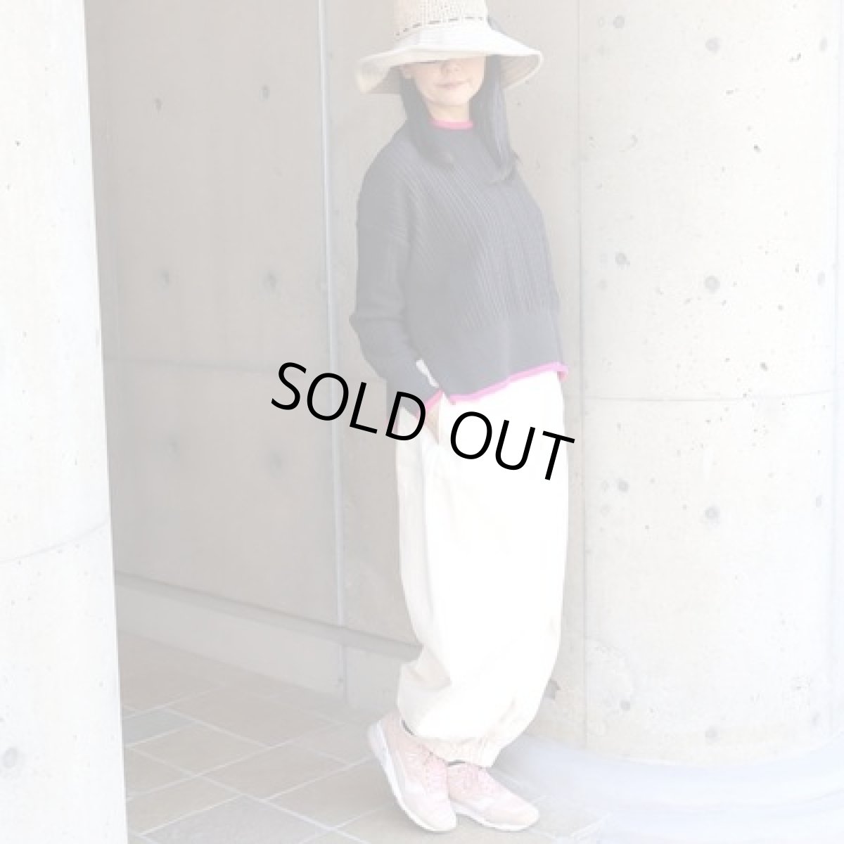 画像5: 【NARU FACTORY】Hidamari cttn ワイドリブバイカラーコモドニット (5)