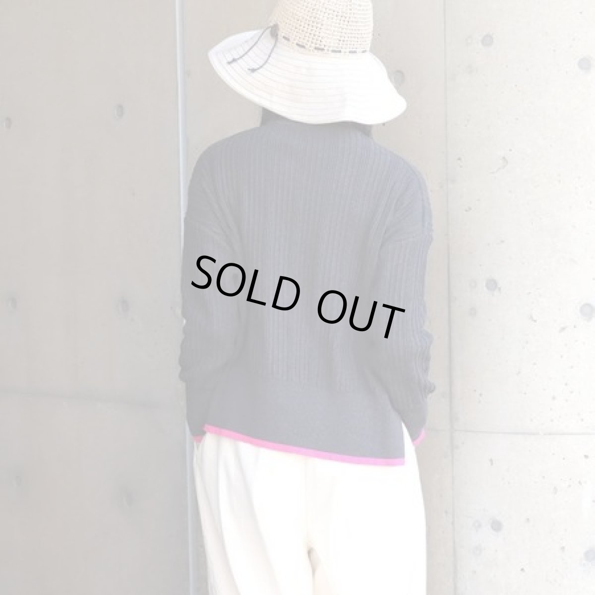 画像3: 【NARU FACTORY】Hidamari cttn ワイドリブバイカラーコモドニット (3)