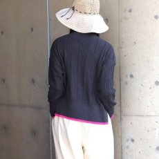 画像3: 【NARU FACTORY】Hidamari cttn ワイドリブバイカラーコモドニット (3)