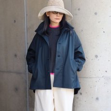 画像1: 【NARU FACTORY】40/2ギャバショートトレンチ (1)