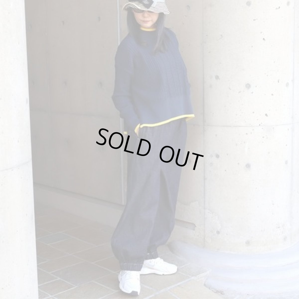 画像11: 【NARU FACTORY】Hidamari cttn ワイドリブバイカラーコモドニット (11)