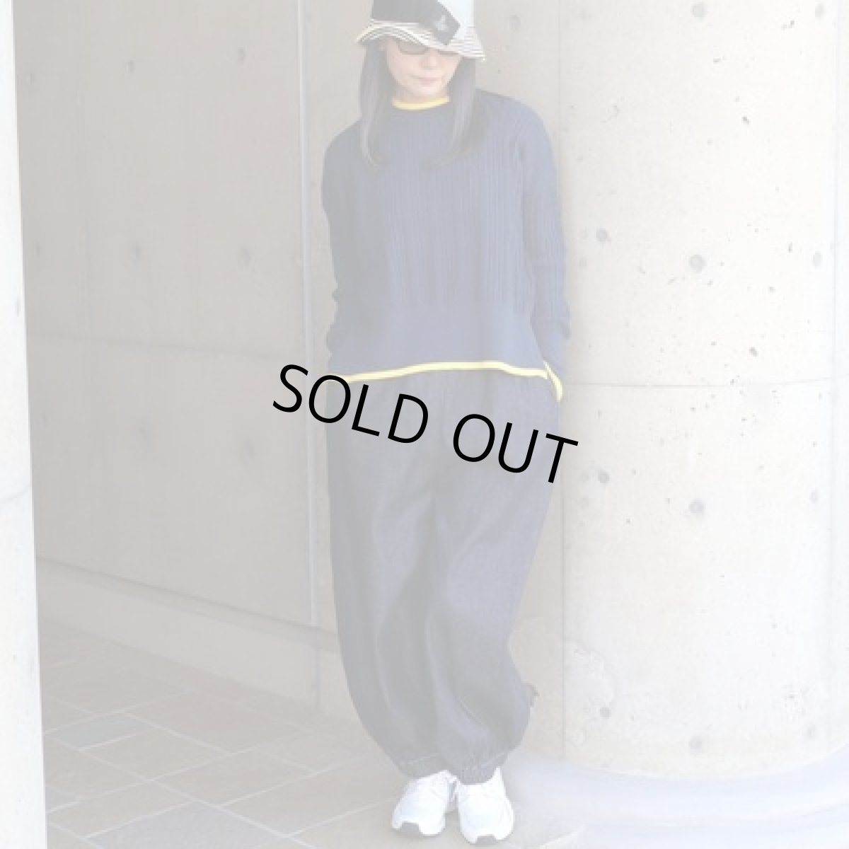 画像10: 【NARU FACTORY】Hidamari cttn ワイドリブバイカラーコモドニット (10)