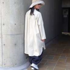 画像2: 【08Mab】コットンリネンバンド襟チュニック (2)