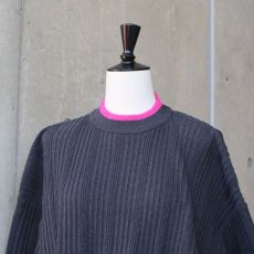 画像15: 【NARU FACTORY】Hidamari cttn ワイドリブバイカラーコモドニット (15)